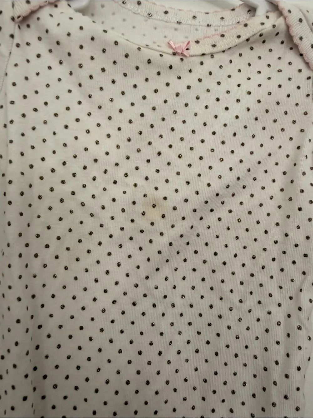Carters just one you long sleeve polka dot babygirl bodysuit